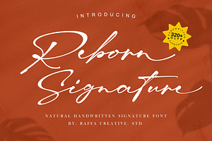 Reborn Signature, a Handwritten Font by Raffa Creative