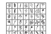 Hand drawn Floral Clipart Collection, a Background Graphic by IRSYART (Thumbnail 3 of 18)