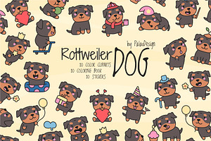 Rottweiler Dog Clipart, an Animal Illustration by Palau