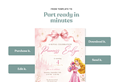 Princess birthday invitation, an Invitation Template by heynomi (Thumbnail 17 of 19)
