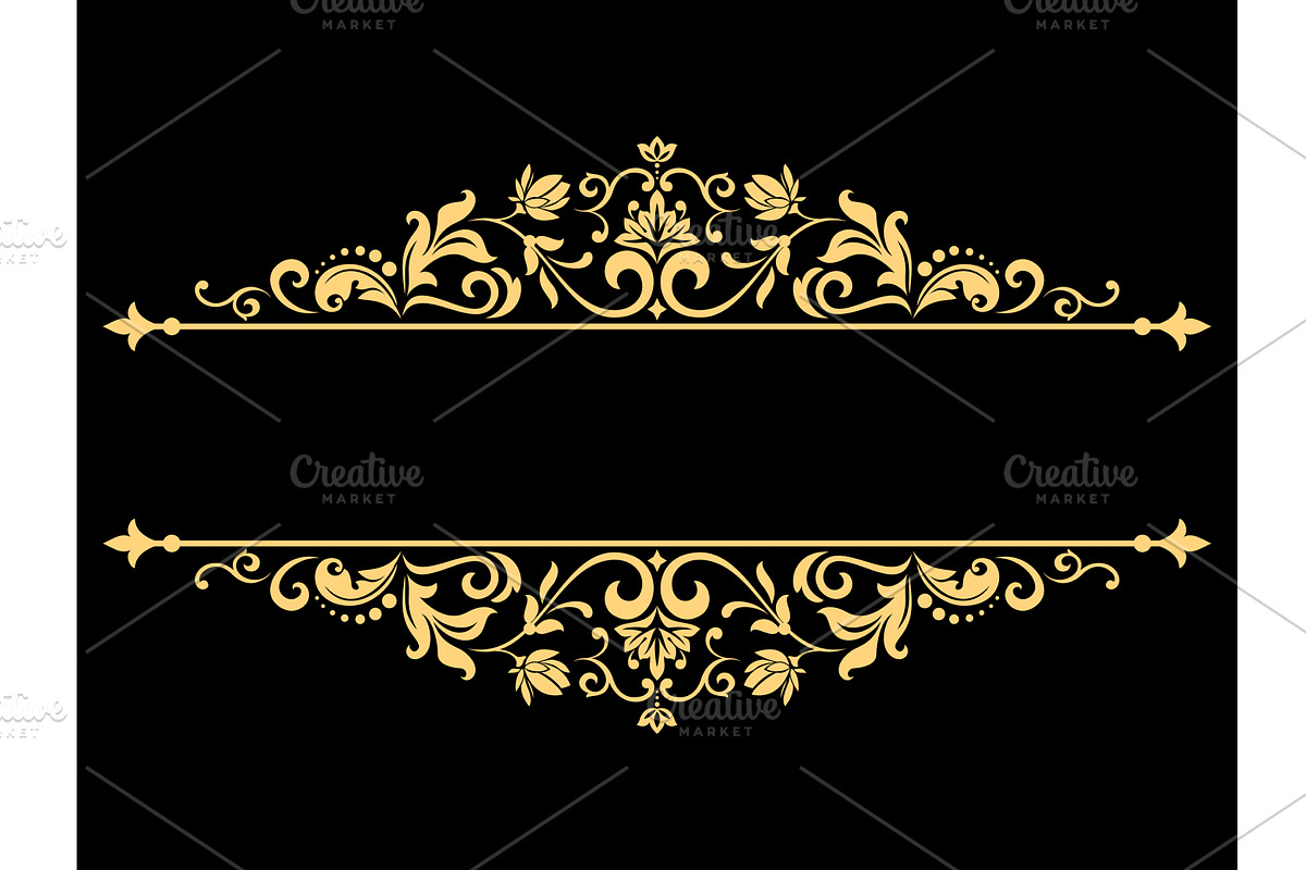 Vintage gold frame background, a Decorative Illustration by RODINA (Photo 1 of 3)