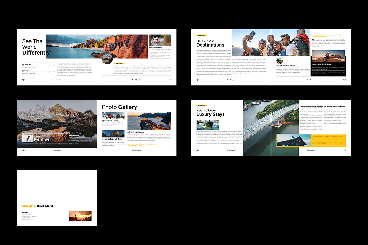 Travel Magazine Landscape Layout, a Magazine Template by NorthPeak (Photo 11 of 11)