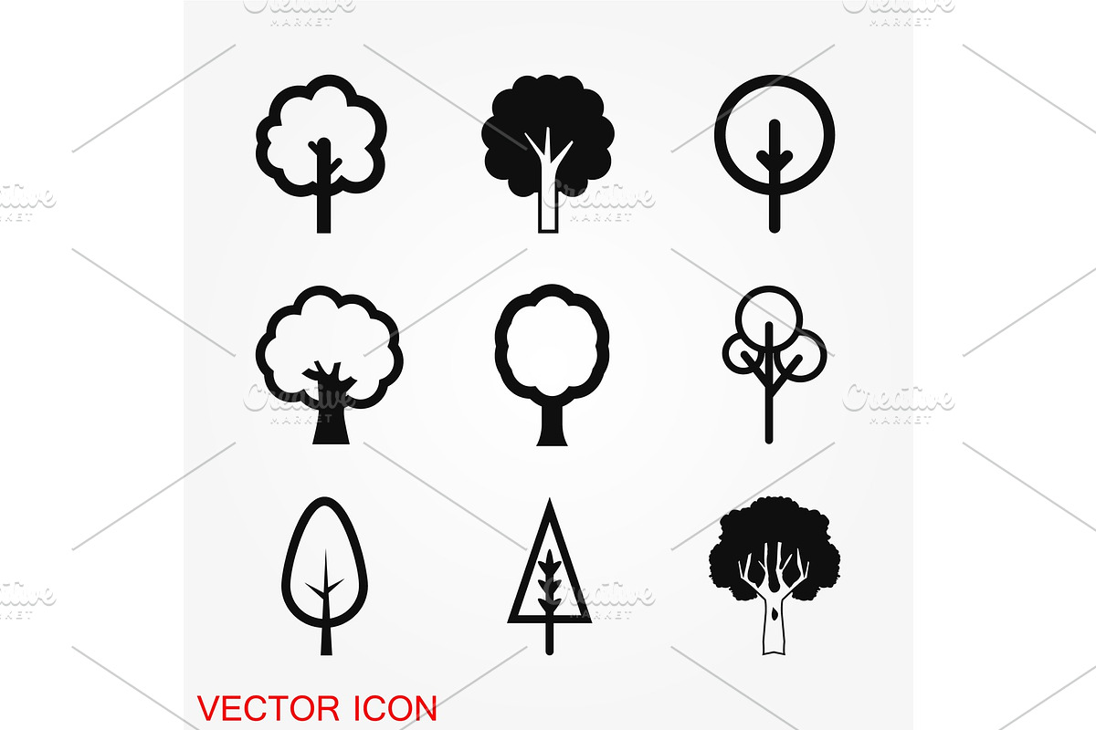 Tree icon vector, a Decorative Illustration by GraphicHouse