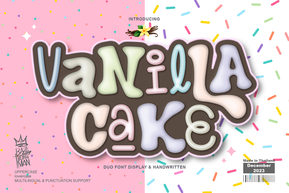 Vanilla Cake, a Font by BBtypeStudios (Photo 1 of 9)