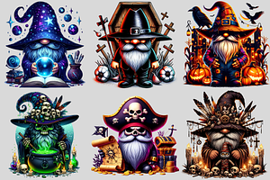 Halloween Gnomes Illustration