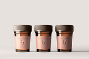 Amber Glass Pills Bottle Mockups, a Cups & Container Mockup by pmvch (Thumbnail 14 of 20)