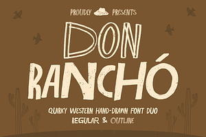 Don Rancho - Quirky Western Font Duo, a Sans Serif Font by agnyhasyastudio