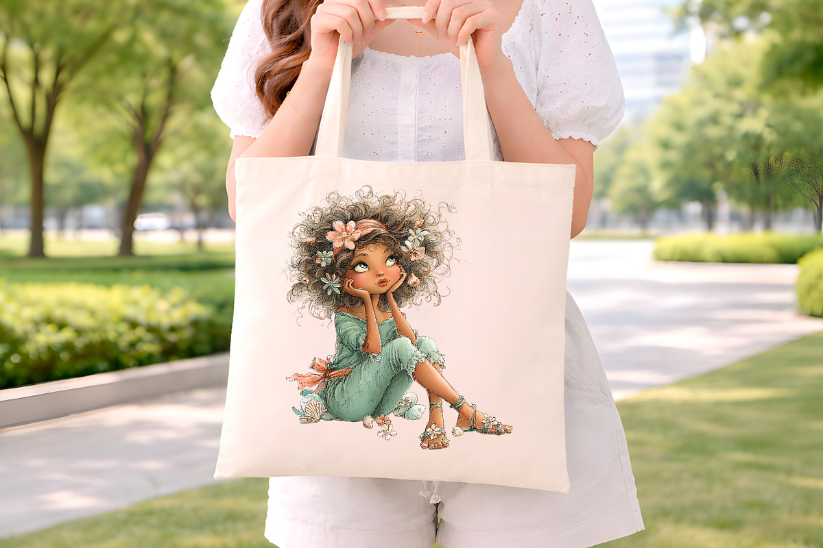 Boho Floral Summer Girls Clipart, an Illustration by Digital Artistic99 (Photo 9 of 11)