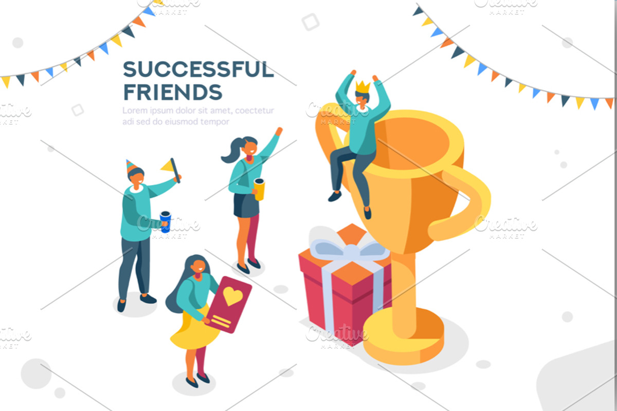 Celebrate an Achievement Concept, a Person Illustration by Aurielaki Stock Images