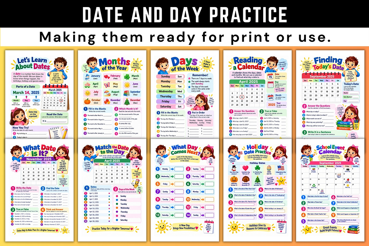 Calendar Detective Activities, a Stationery Template by Designmela01 (Photo 2 of 6)