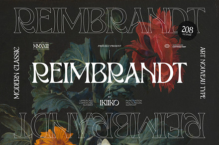 Reimbrandt - Art Nouveau Type, a Serif Font by ikiiko