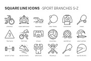 Square line icons, an Outline Icon by Howcolour (Thumbnail 30 of 85)