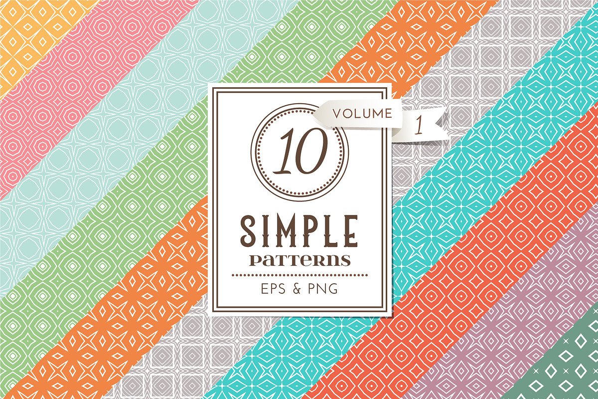 Set of 10 simple patterns Vol. 1
