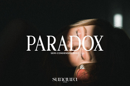 PARADOX - Semi-Condensed Serif, a Serif Font by Schrifted Type
