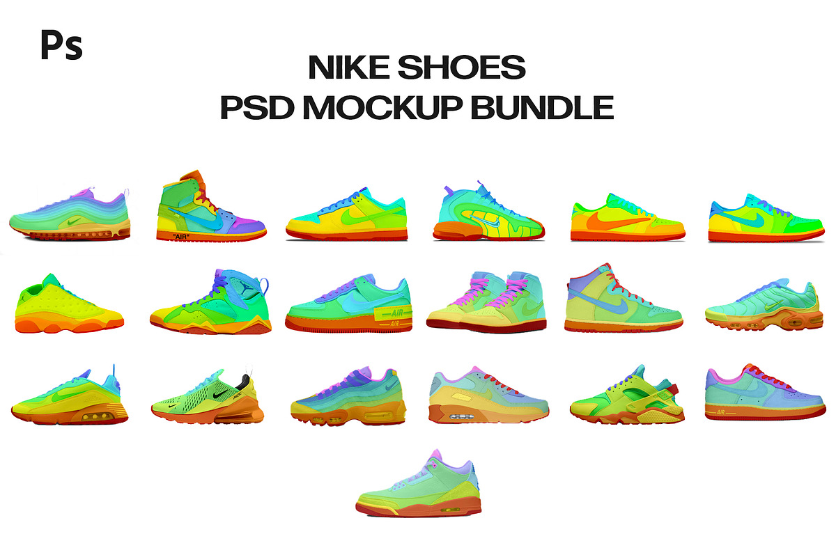 Nike Shoes Mockup Bundle | 19 Items, a Mockup by sophiesconcepts