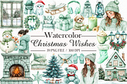 Christmas Wishes Clipart, an Illustration by Libby Wishes (Thumbnail 1 of 7)