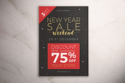 New Year Sale Weekend Flyer, a Flyer Template by KMZVR.Lab (Thumbnail 1 of 4)