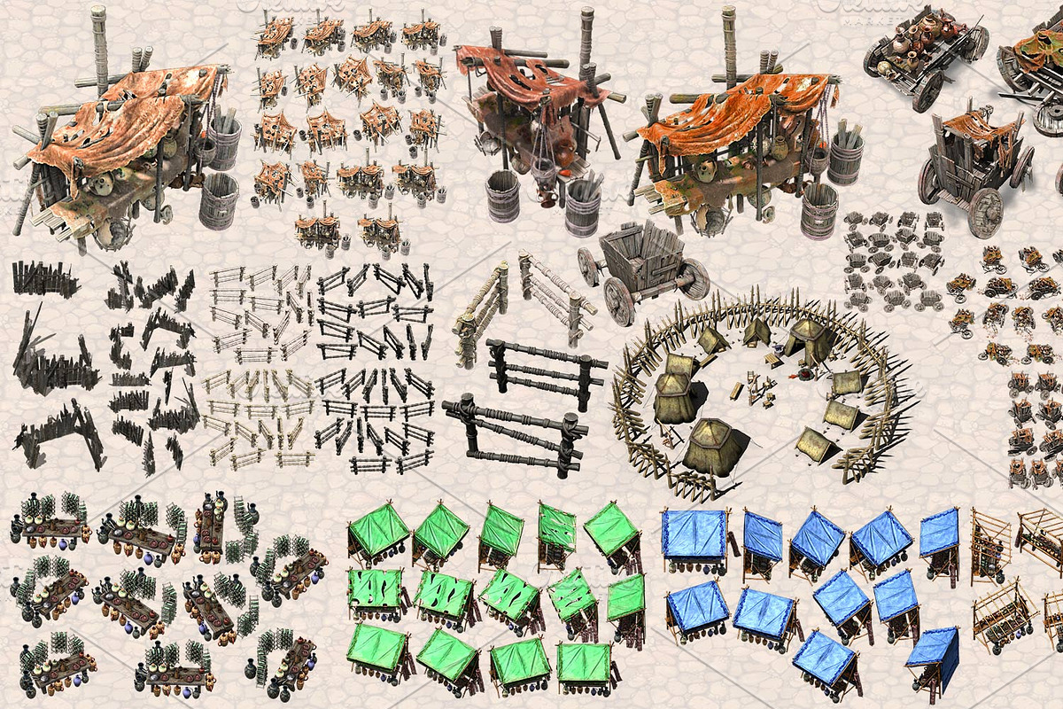 Isometric Ancient City Pack, an Object Graphic by Beatheart Creative Studio (Photo 70 of 77)