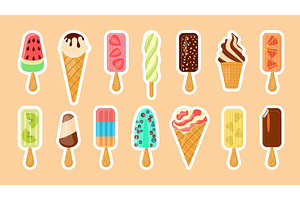 Sweet summer delicacy ice cream