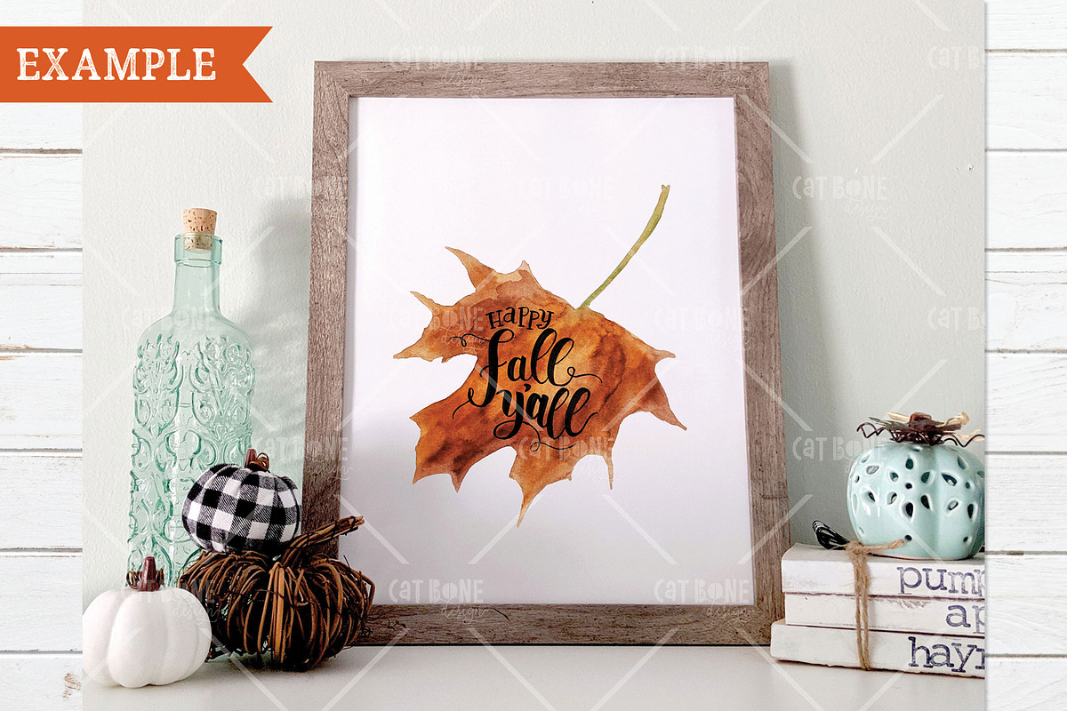 Fall Frame Mockup 6, a Household Mockup by CatBoneDesign (Photo 2 of 3)