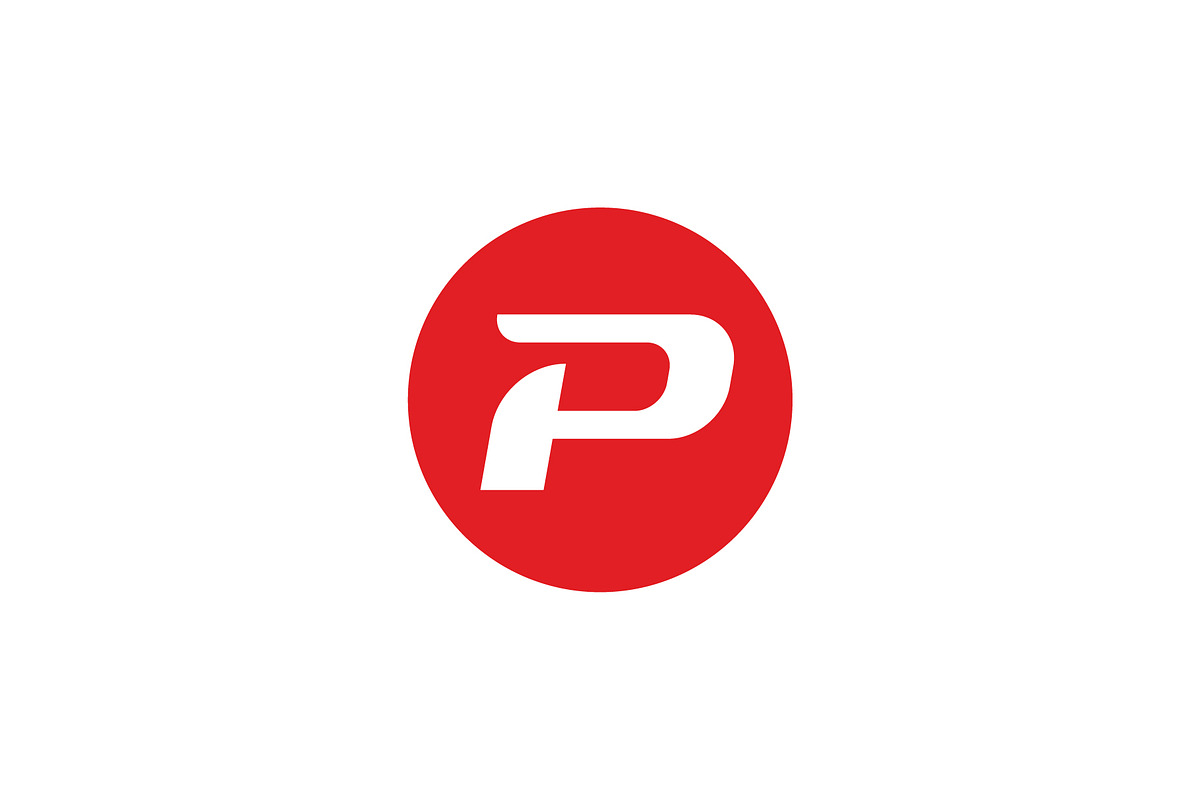 Letter P Logo in Red Circle, a Branding & Logo Template by brandphant