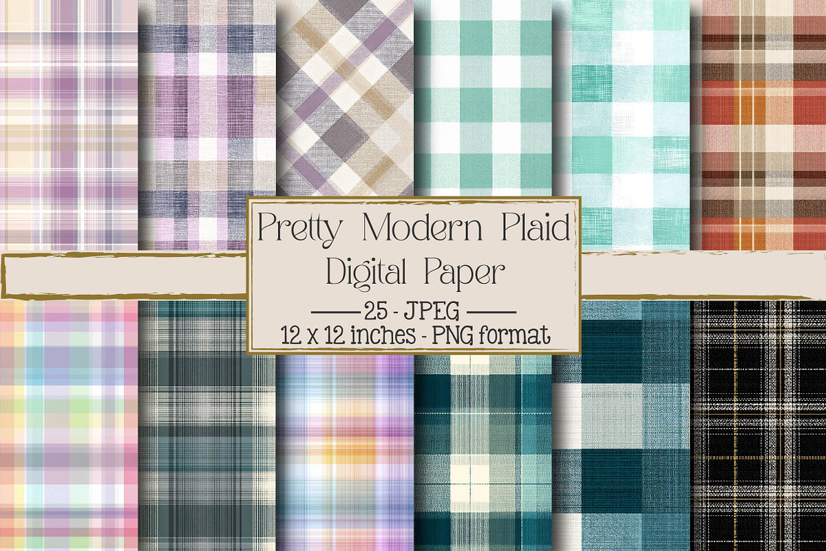 Pretty Modern Plaid Patterns, an Illustration by DreamPrint404