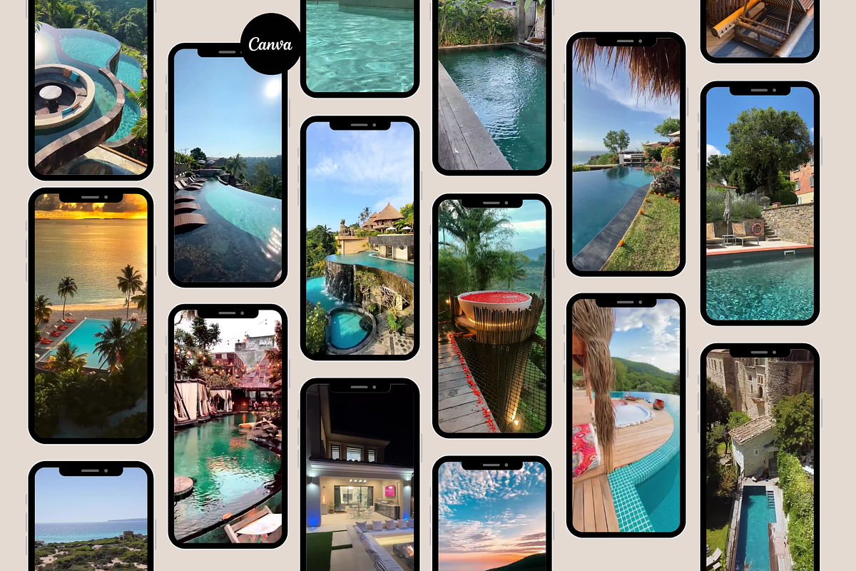 350 Beach Travel Canva Reels Videos, a Social Media Template by Design By Hira (Photo 6 of 9)