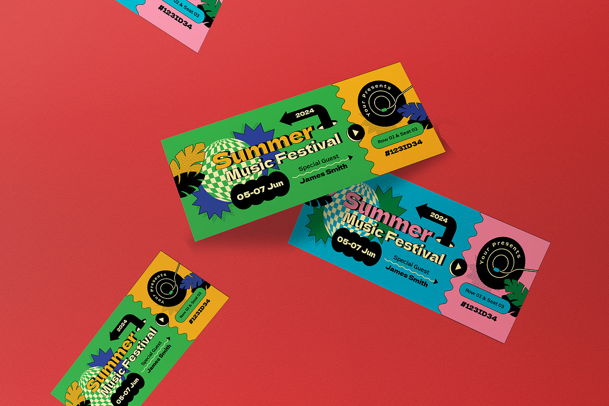 Summer Music Ticket, a Card Template by graphicook (Photo 3 of 3)