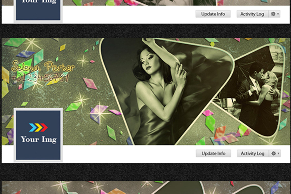 2 Colorful Facebook Timeline Covers, a Templates & Theme by saqeef (Photo 2 of 4)