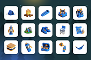 3D Animated Outdoor Adventure Icons, an Object 3D Model by Flat Icons (Thumbnail 5 of 5)