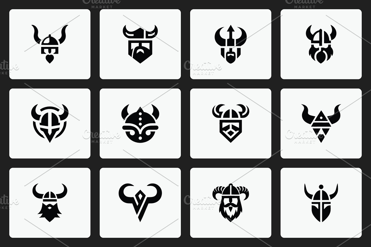 Viking Warrior Logo Collection, a Branding & Logo Template by Vectorium Studio (Photo 2 of 2)