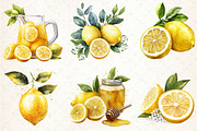 Watercolor Lemon Bundle Clipart, an Illustration by Libby Wishes (Thumbnail 4 of 5)