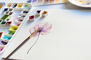 Watercolor Translucent Flower Vector, a Pattern Graphic by Deckar_art (Thumbnail 3 of 5)