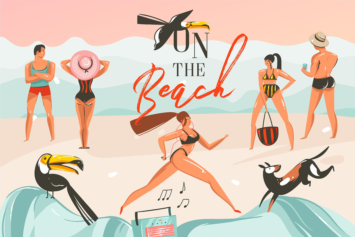 On The Beach, an Animal Illustration by Anastasy_helter (Photo 1 of 11)