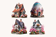 Whimsical Easter House clipart, an Illustration by Designworld (Thumbnail 7 of 10)