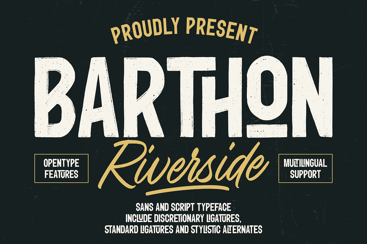 Barthon Riverside, a Sans Serif Font by Damarletter (Photo 1 of 8)