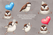 Birds. Sparrow, an Animal Illustration by sheincar (Thumbnail 2 of 4)