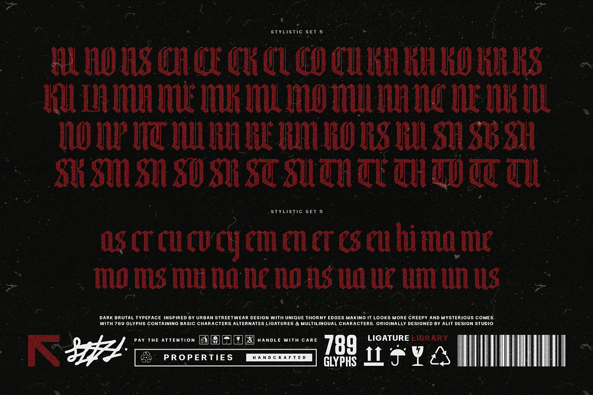 Dark Brutal Typeface, a Blackletter Font by alit design (Photo 15 of 17)