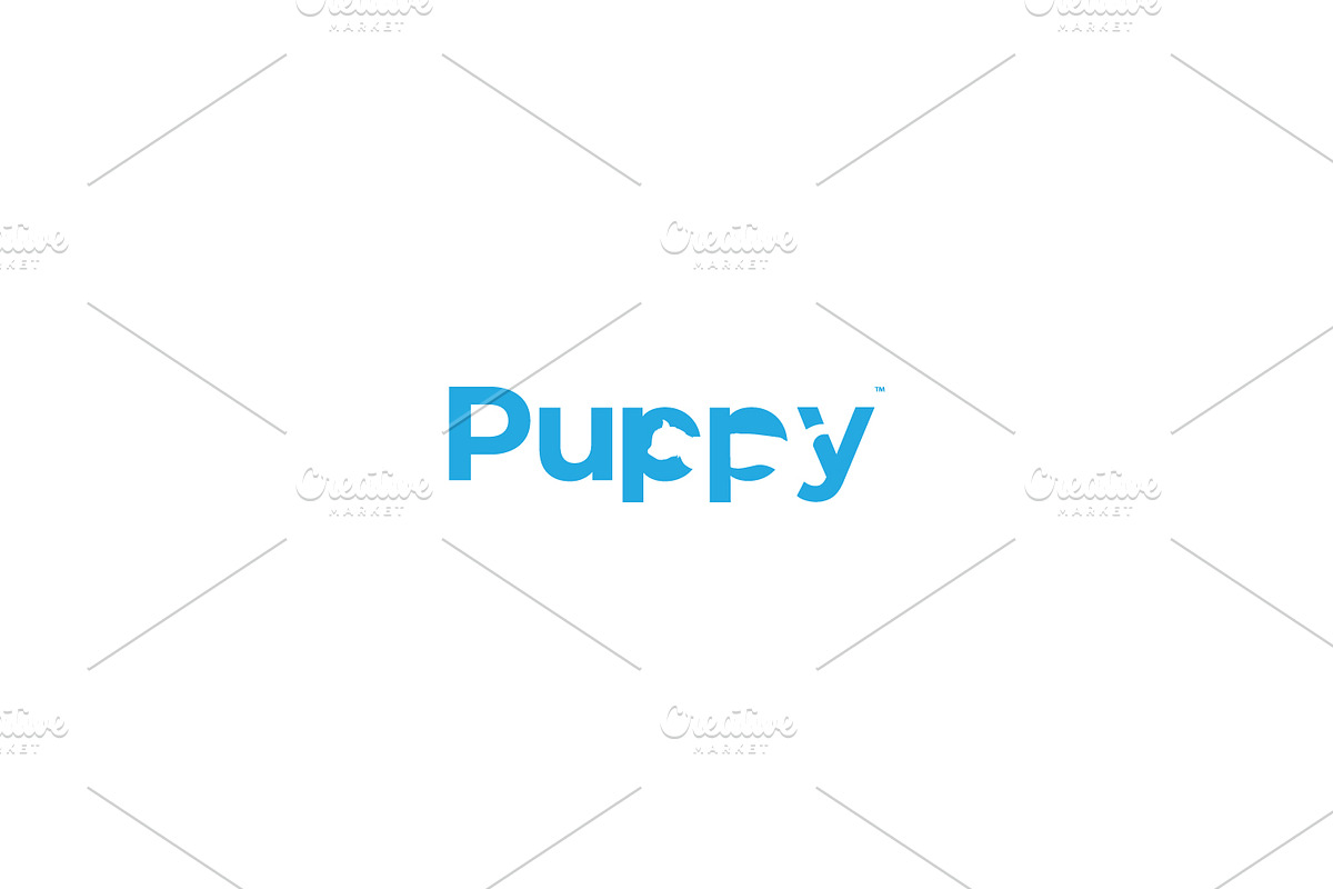 Puppy Cat Negative Logotype, a Branding & Logo Template by elchinarts (Photo 2 of 4)