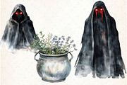 Spooky Halloween Clipart, an Illustration by Libby Wishes (Thumbnail 5 of 6)