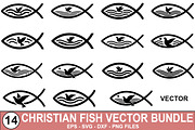 Christian Fish Vector Art Bundle, a Graphic by crative8112 (Thumbnail 1 of 3)