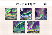 Watercolor Northern Sky, a Background Graphic by Pawsitively Aesthetic (Thumbnail 2 of 3)