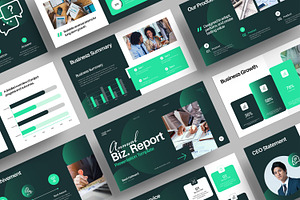 Annual Business Report Presentation, a Presentation Template by MightyDesign
