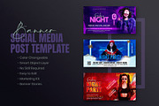 Night Party Social Media Post Set, a Social Media Template by Creative_View (Thumbnail 8 of 8)