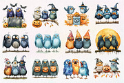 Halloween Quirky Birds Clipart, an Illustration by Dream Creation (Thumbnail 3 of 6)