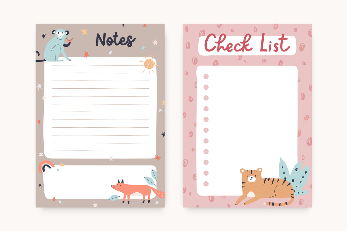 Planner and diary page templates set, a Decorative Illustration by Good Studio (Photo 3 of 7)