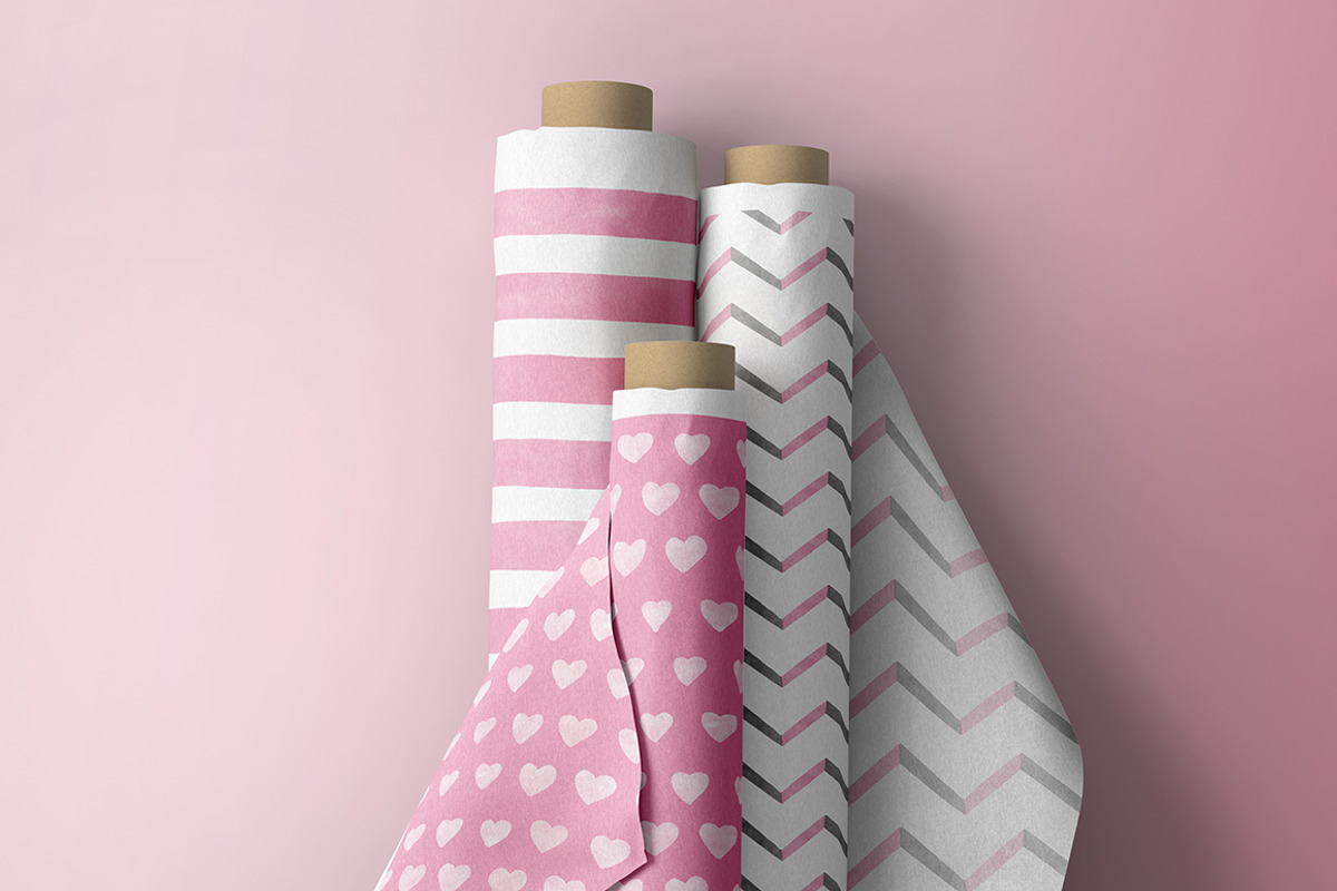 Pink hearts seamless patterns, a Pattern Graphic by Luba Vega (Photo 9 of 9)