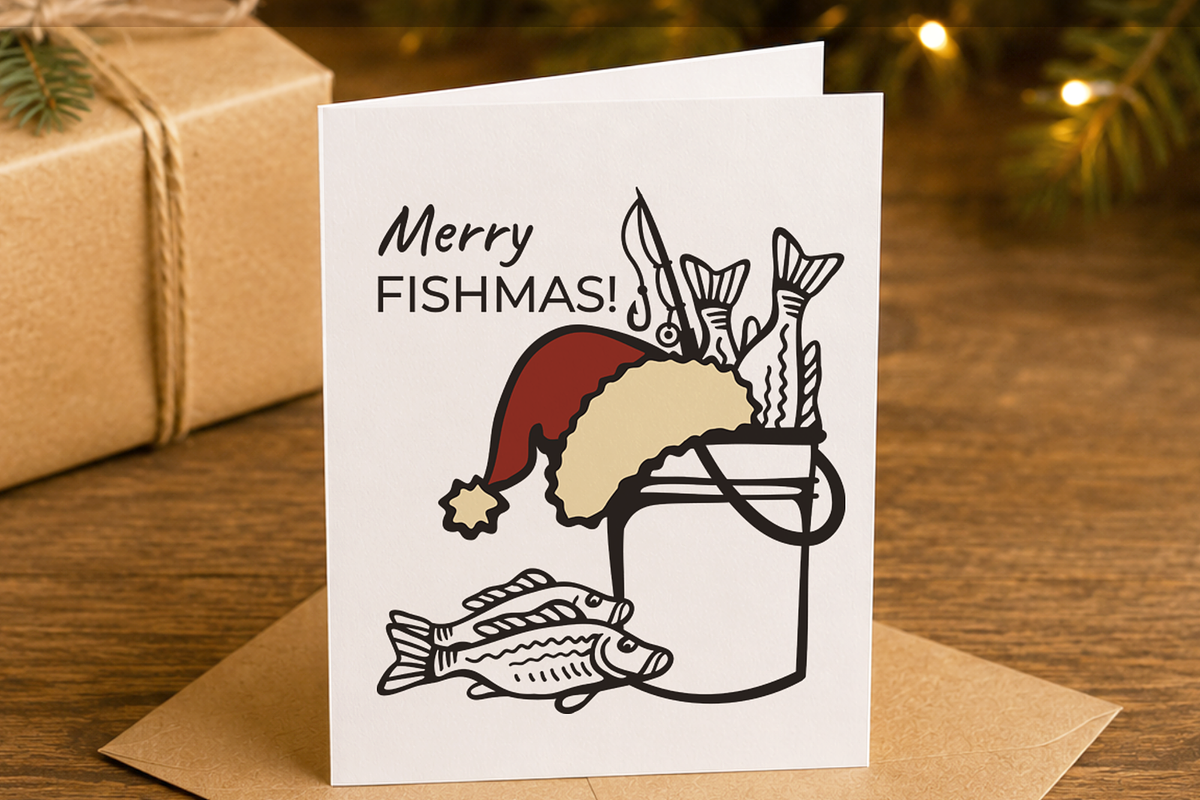 Merry Fishmas SVG Christmas Fishing, an Object Graphic by TanchaArt (Photo 4 of 5)