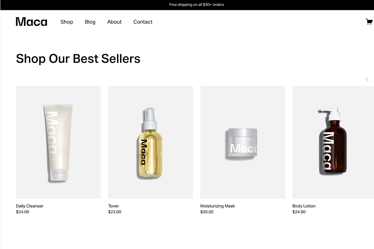 Figma Maca Theme Ecommerce, a Landing Page Template by LABSTUDIONY (Photo 2 of 4)