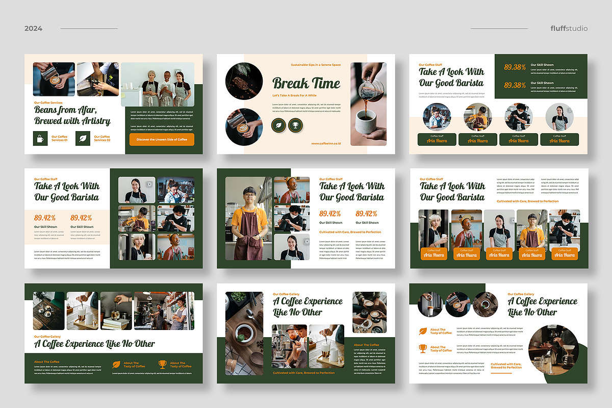 Coffee Business Google Slides, a Presentation Template by fluffstudio (Photo 3 of 4)